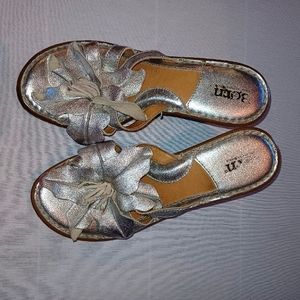 Silver Born floral heels